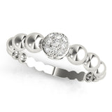 Stackable Half Eternity Ring in Gold & Platinum