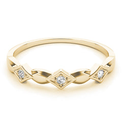 Stackable Half Eternity Ring in Gold & Platinum