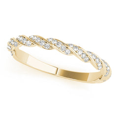 Twisting Half Eternity Ring in Gold & Platinum