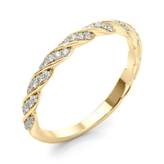 Twisting Half Eternity Ring in Gold & Platinum