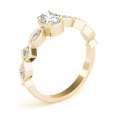 Timeless Color Center Ring Oval Diamond Engagement Ring — 9K/18K Gold & Platinum