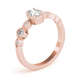Heirloom Fashion Ring Oval Diamond Engagement Ring — 9K/18K Gold & Platinum