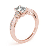 Devoted Fashion Rings Cut Emerald Diamond Engagement Ring — 9K/18K Gold & Platinum