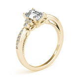 Devoted Fashion Rings Cut Emerald Diamond Engagement Ring — 9K/18K Gold & Platinum