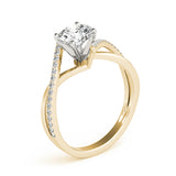 Signature Bypass Semi-Mount Round Diamond Engagement Ring — 9K/18K Gold & Platinum