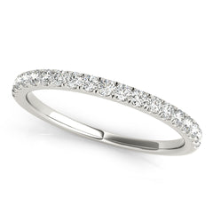 Split Prong Half Eternity Ring in Gold & Platinum