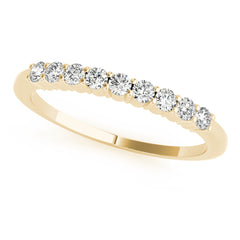 Shared Prong Half Eternity Ring in Gold & Platinum