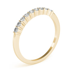 Shared Prong Half Eternity Ring in Gold & Platinum