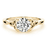 IGI Lab-Grown D-VVS Round Cut Diamond Infinity Solitaire Engagement Ring.
