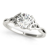 IGI Lab-Grown D-VVS Round Cut Diamond Infinity Solitaire Engagement Ring.
