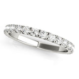 French Cut Half Eternity Ring in Gold & Platinum