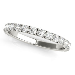French Cut Half Eternity Ring in Gold & Platinum