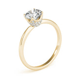 Heirloom Center Round Diamond Engagement Ring — 9K/18K Gold & Platinum