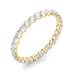 U-Prong Full Eternity Ring in Gold & Platinum
