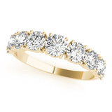 Single Prong Stackable Half Eternity Ring in Gold & Platinum