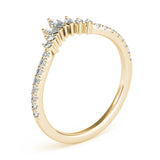 Round & Marquise Diamond Half Eternity Ring in Gold & Platinum