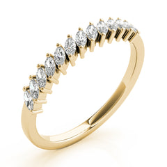 Marquise Stackable Half Eternity Ring in Gold & Platinum