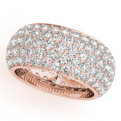 5 Row Full Eternity Ring in Gold & Platinum