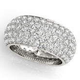 5 Row Full Eternity Ring in Gold & Platinum