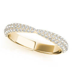 Multirow Pavã© Half Eternity Ring in Gold & Platinum