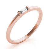 East-West Baguette Half Eternity Ring in Gold & Platinum