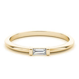 East-West Baguette Half Eternity Ring in Gold & Platinum