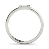 East-West Baguette Half Eternity Ring in Gold & Platinum