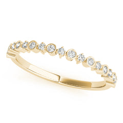 Stackable Bands Half Eternity Ring in Gold & Platinum