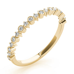 Stackable Bands Half Eternity Ring in Gold & Platinum