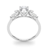 Bespoke Sides Marquise Diamond Engagement Ring — 9K/18K Gold & Platinum