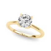 Lustrous Solitaire Engagment Ring Round Diamond Engagement Ring — 9K/18K Gold & Platinum