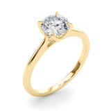 Lustrous Solitaire Engagment Ring Round Diamond Engagement Ring — 9K/18K Gold & Platinum