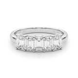 Lab-Grown Diamond Prong Emerald Cut 5-Stone Diamond Ring