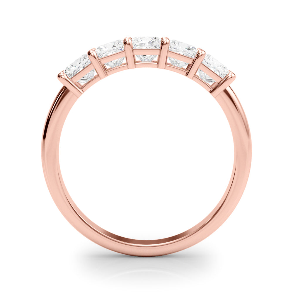 Lab-Grown Diamond Prong Princess Cut 5-Stone Diamond Ring