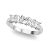 Lab-Grown Diamond Prong Princess Cut 5-Stone Diamond Ring