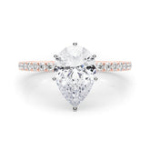 Lustrous 51162 Shank Round Diamond Engagement Ring — 9K/18K Gold & Platinum