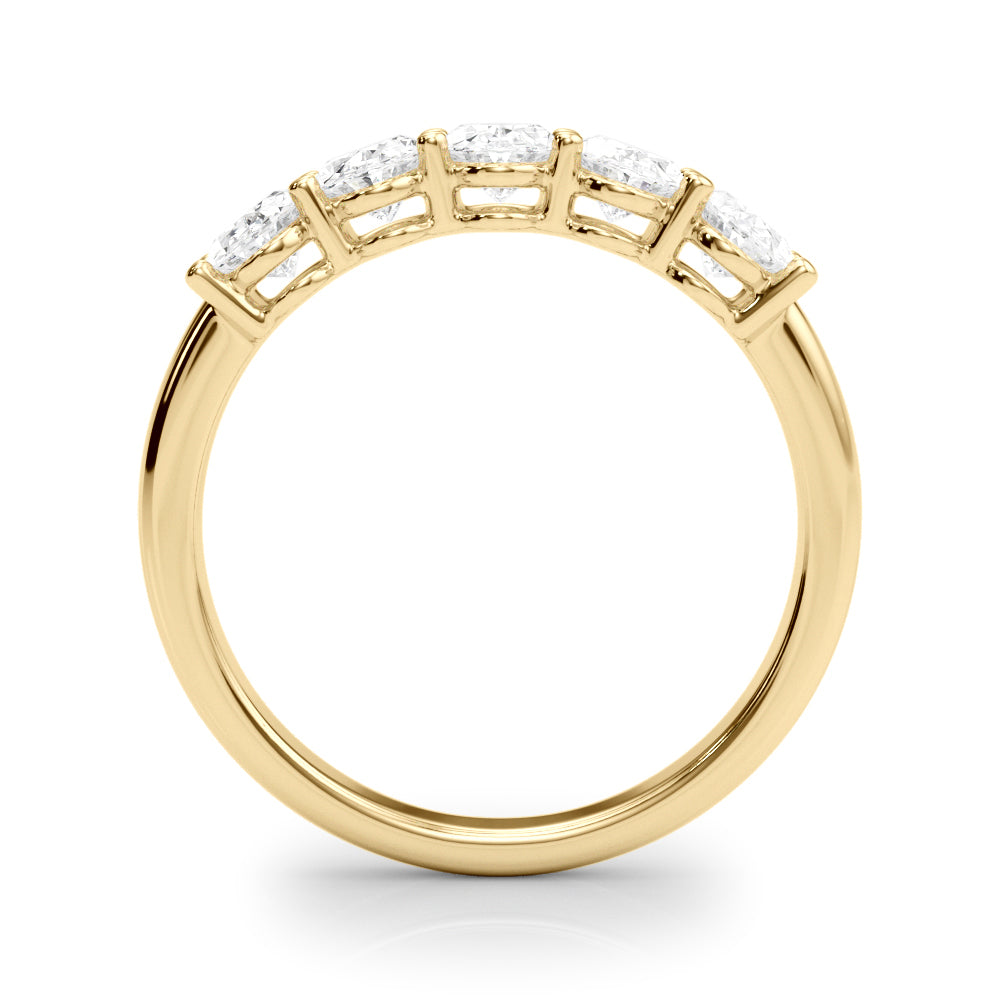 Lab-Grown Diamond Prong Oval Cut 5-Stone Diamond Ring