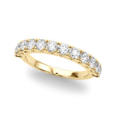 Straight Prong Set Half Eternity Ring in Gold & Platinum