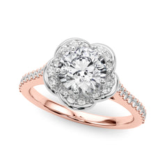Half Round Diamond Prong Set Bright D Half Eternity Ring