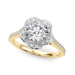 Half Round Diamond Prong Set Bright D Half Eternity Ring