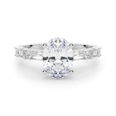 Splendid Rd & Sb Engagement Ring Round Diamond Engagement Ring — 9K/18K Gold & Platinum