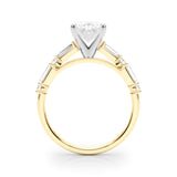 Splendid Rd & Sb Engagement Ring Round Diamond Engagement Ring — 9K/18K Gold & Platinum
