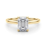 Lab-Grown D-VVS Emerald Cut Diamond 4-Prong Solitaire Engagement Ring