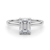 Lab-Grown D-VVS Emerald Cut Diamond 4-Prong Solitaire Engagement Ring