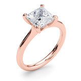Refined Solitaire Cut Princess Diamond Engagement Ring — 9K/18K Gold & Platinum