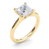 Refined Solitaire Cut Princess Diamond Engagement Ring — 9K/18K Gold & Platinum