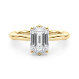 Lab-Grown Emerald Cut Diamond Six Prong Solitaire Engagement Ring Gift