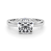 0.50ct Solitaire Round Lab Grown Diamond White Gold Prong Set Engagement Ring