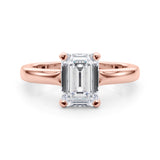 Lab-Grown Emerald Cut Diamond 4-Prong Solitaire Engagement Ring Gift For Her
