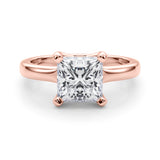 Princess Cut Diamond Four Prong Solitaire